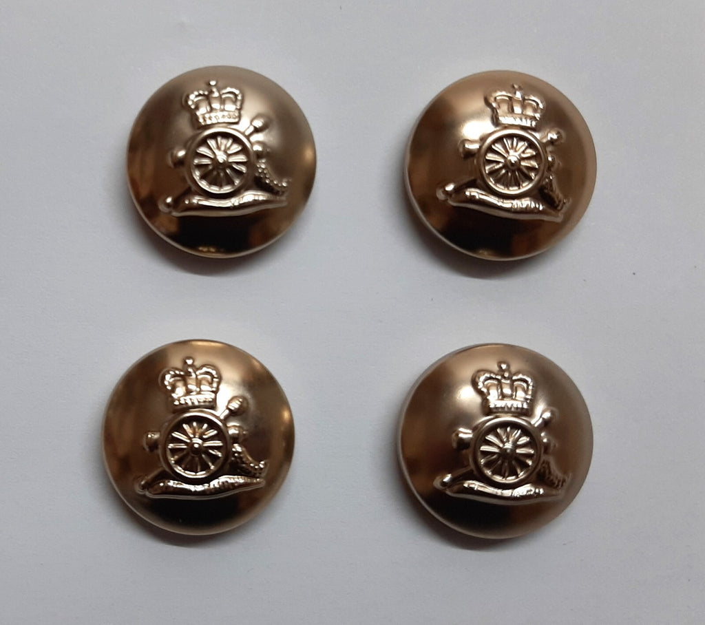 RA Dress Buttons 30L British Army Royal Artillery Cannon Insignia UBIQUE No1/2