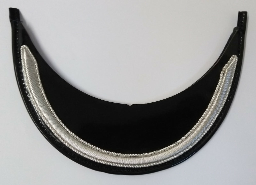 Genuine British Made Senior Officer 11/16" Silver Braid Dress Cap Peak New