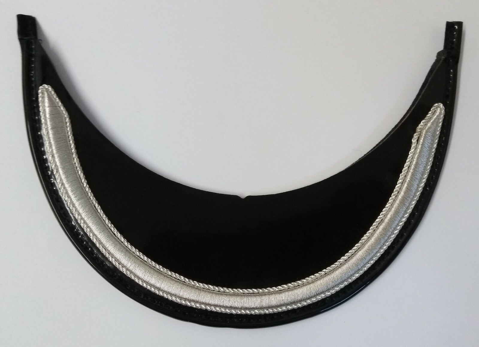 Genuine British Made Senior Officer 11/16" Silver Braid Dress Cap Peak New