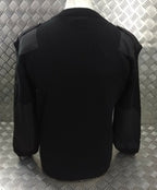 Black V-Neck Jumper Uniform Pullover Genuine British Small - New