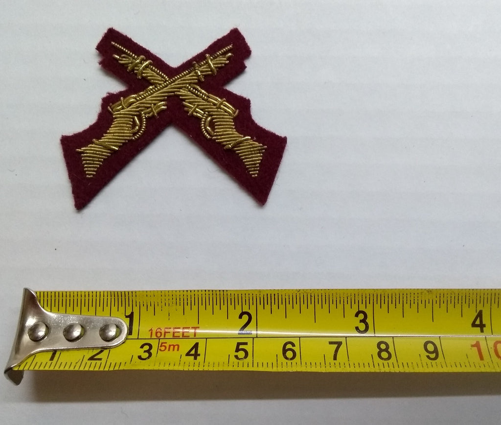 Mess Kit Badge Skill at Arms British Dull Cherry Hand Embroidered Patch