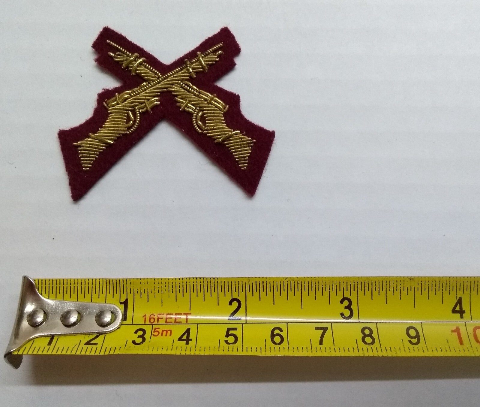 Mess Kit Badge Skill at Arms British Dull Cherry Hand Embroidered Patch