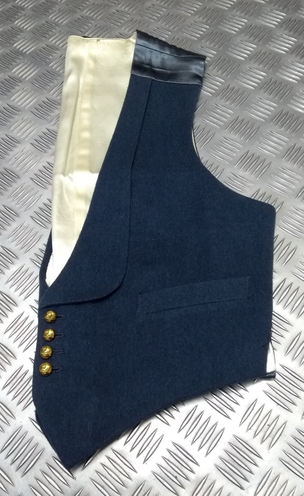 RAF Royal Air Force Vintage Mess Dress Waistcoat Airforce Blue Grey Colour by R.E City