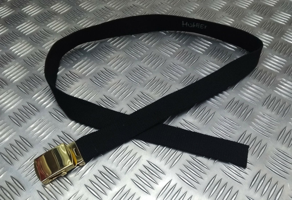 Genuine British Black RN Trousers Belt 1¼" Roll Buckle Royal Navy Grade 2
