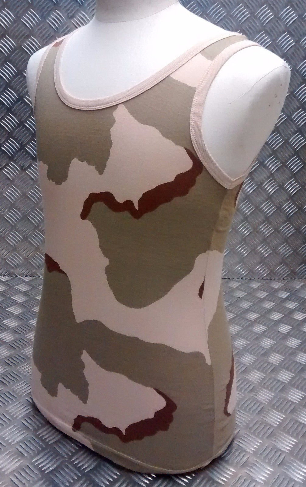 100% Cotton US Tri Desert Camo Sleeveless Vest Singlet Tank Top All Sizes