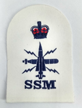 Royal Navy Sensors Submarine SSM Petty Officer Blue & White Qualification Patch