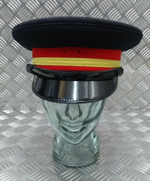 Abu Dhabi Hat UAE Insignia Buttons & Black Chinstrap Officers Hat No Badge 56cm