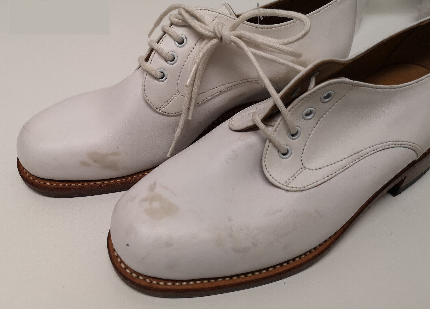 British Navy White Leather Parade / Dress Shoes Womans - Assorted Sizes