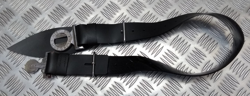 Issue Belt Parade PVC Black Vinyl With "DIEU ET MON DROIT" Buckle