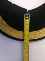 Genuine British Made Senior Officer Gold 3/4" Braided Felt Dress Cap Peak