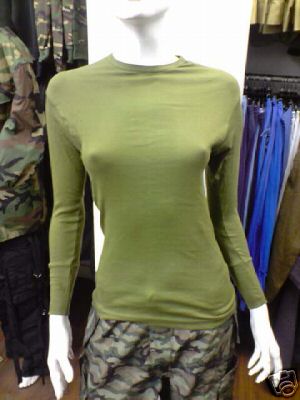 Genuine British Army Green Long Sleeve Cold Weather Top X-Small Very Warm - NEW