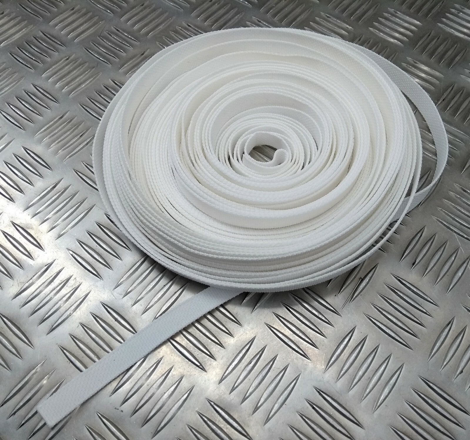 Genuine British Ceremonial White Courlene 13mm Belt Stay Web Material