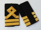 Naval Shoulder Slides / Boards Officers Style Gold Lace Navy