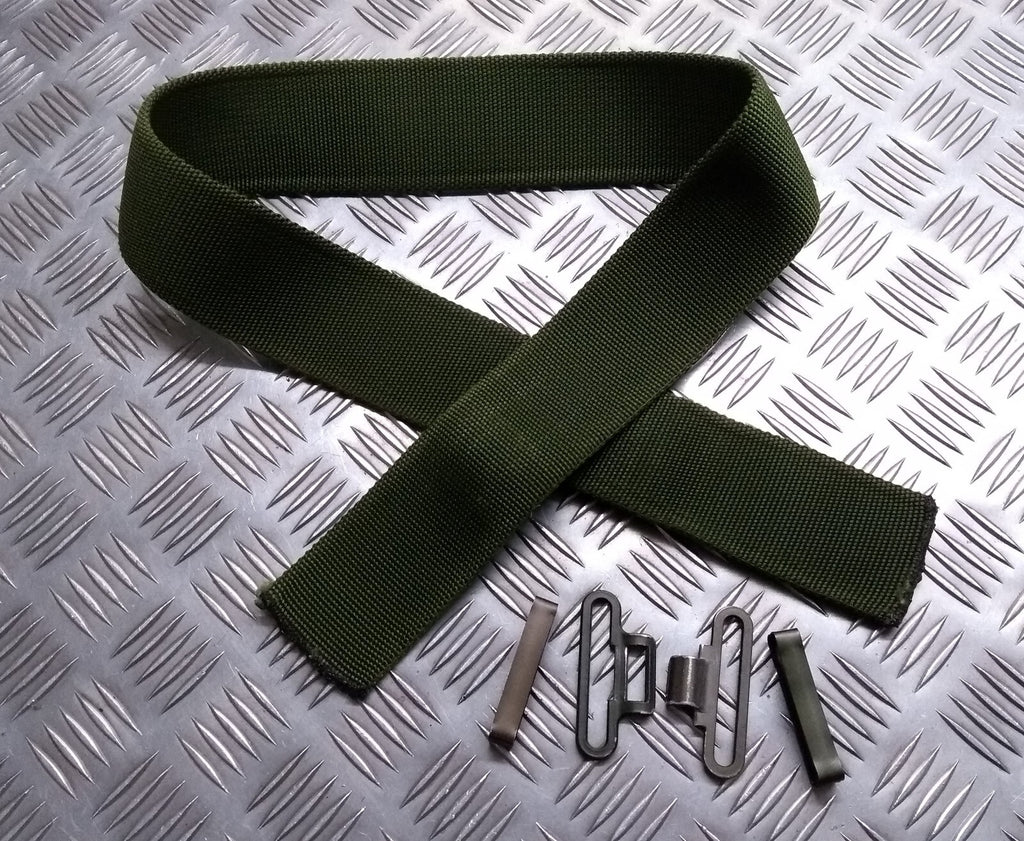 Webbing Belt British Army Green Old Pattern Load Carrying Nylon Belting Max 40"