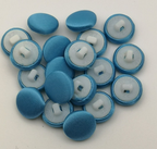 Silky Blue Fabric Covered Buttons 22L x12