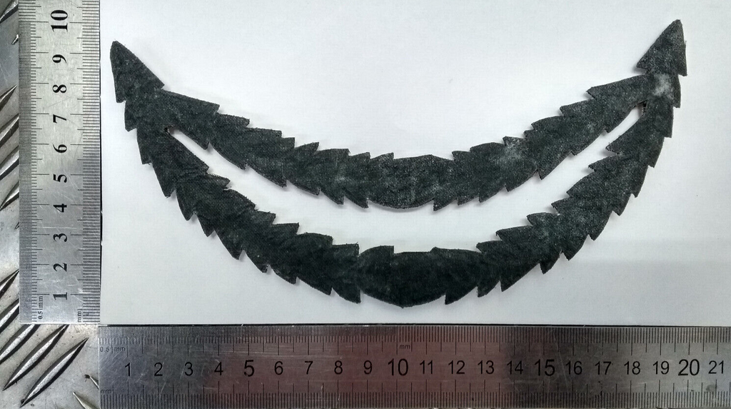 Silver Wire 2 Row Thistle Applique Braid Garnish Officers Cap Peak British Made