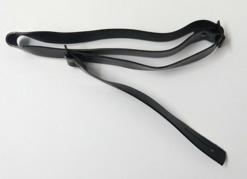 Chinstrap Black 3/8" Adjustable Metal Buckle Mil-Spec Hi Sheen For Dress Hats X2