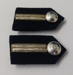 Oman Gorgets Collar Tabs With Silver Detail Chrome Officers Insignia Buttons