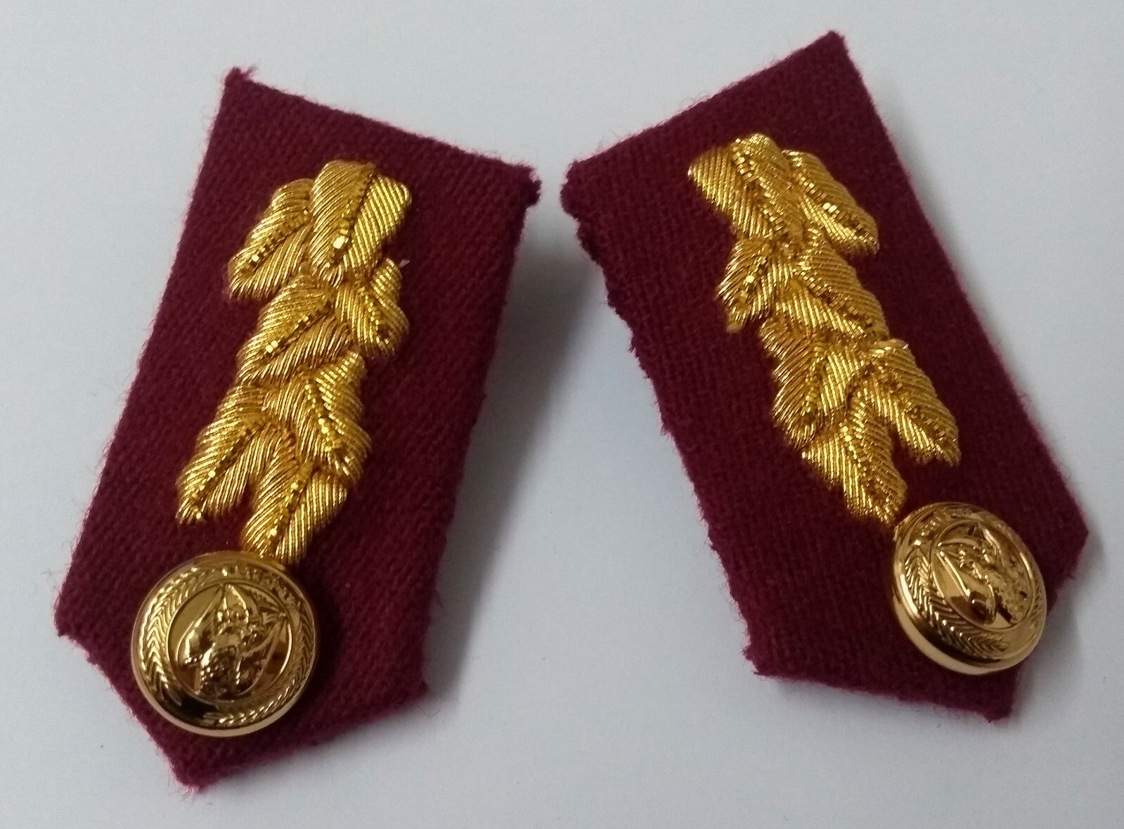 Arab Emirates Gorgets Collar Tabs Gold Braid Detail Senior Officers UAE Buttons