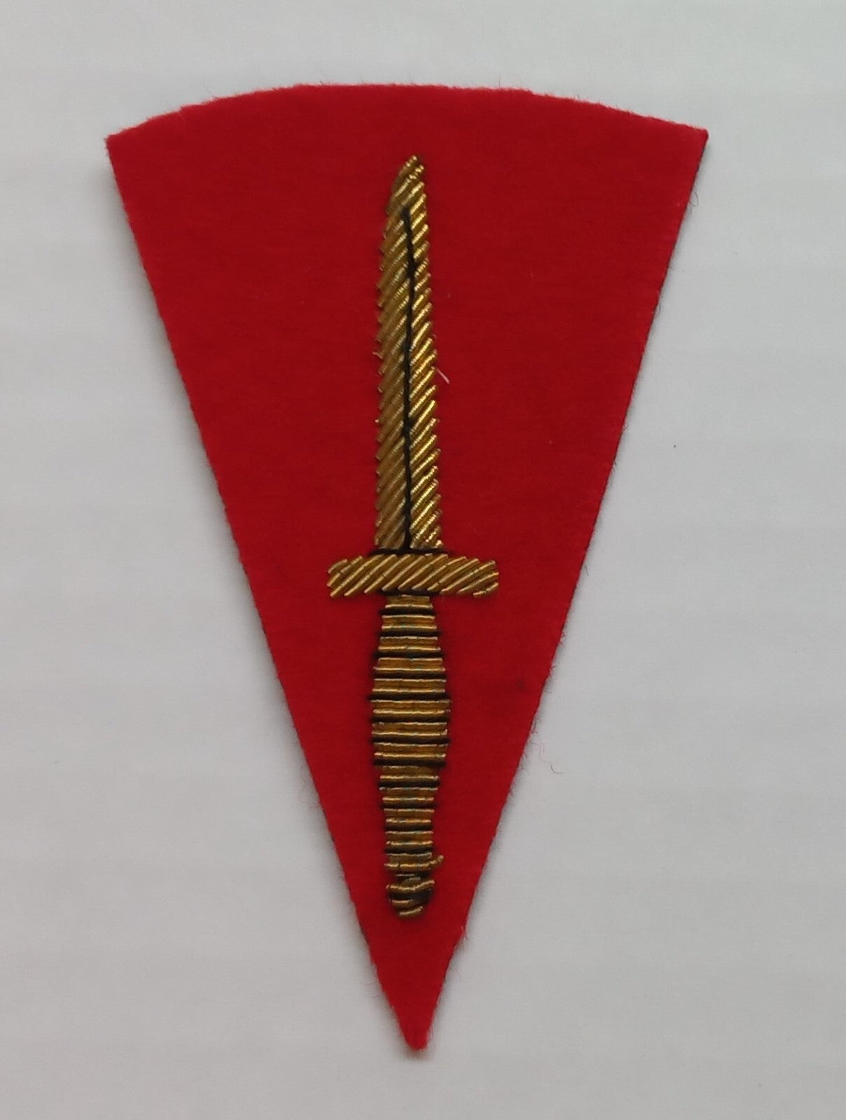 No1 Dagger Badge Dress Arm Patch Red British Embroidered Braided