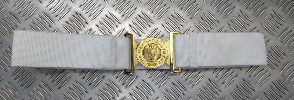 Mercian Regiment White Courlene Parade Belt With Buckle