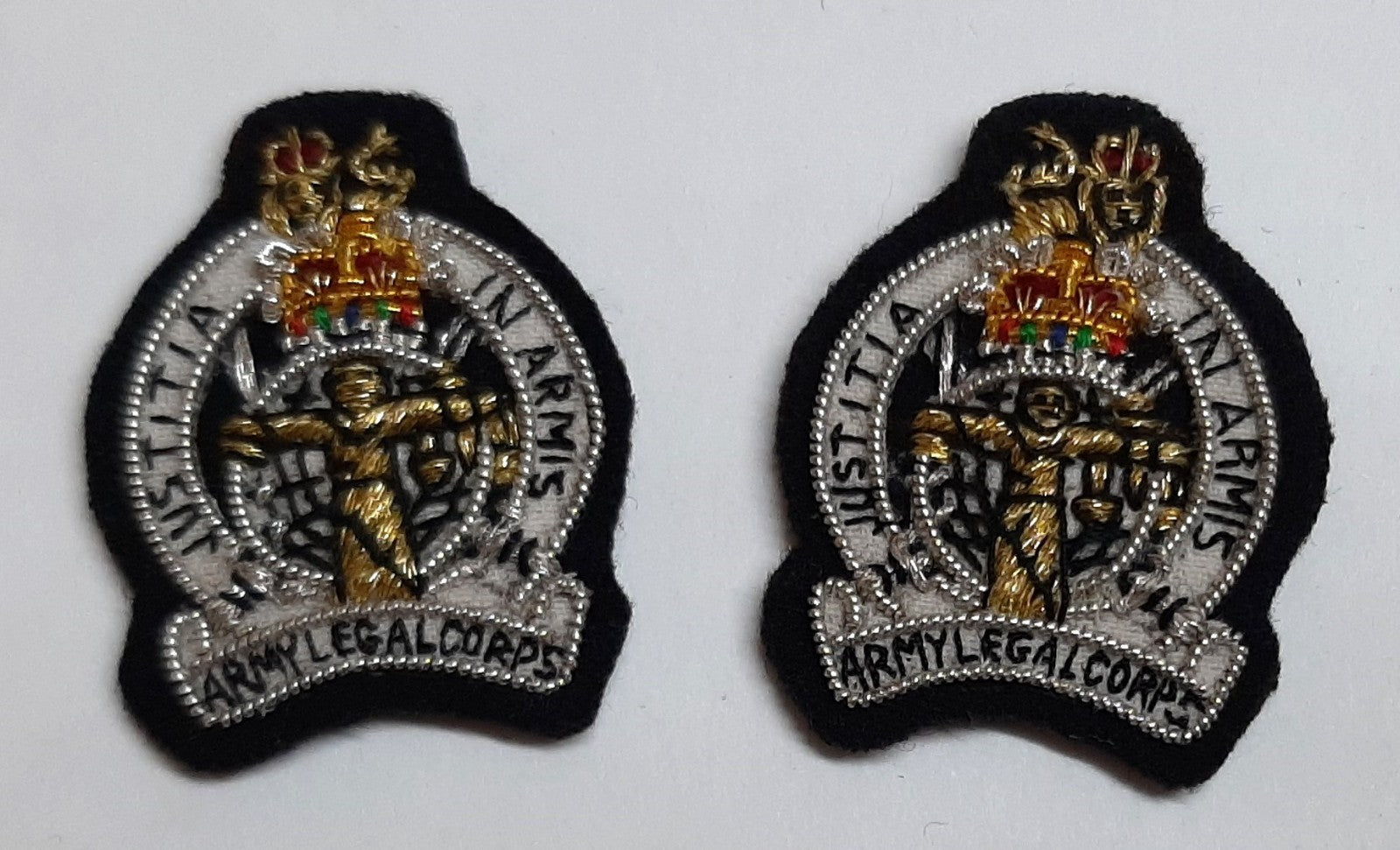 Army Legal Corps Insignia British Army ALS Officers Mess Dress Collar Badges
