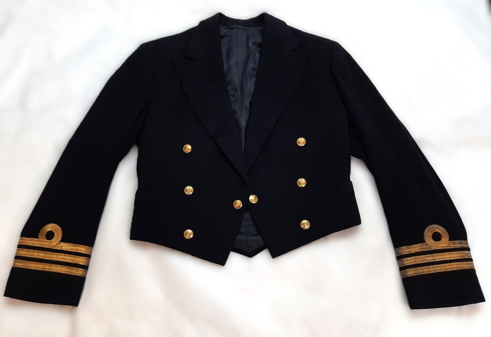 Navy Mess Jacket Com Cuff Curls British Vintage 1960s Ofc Dress RN