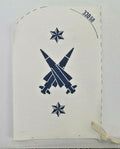 Royal Navy Missileman, Blue On White Printed Branch Specialisation Patch