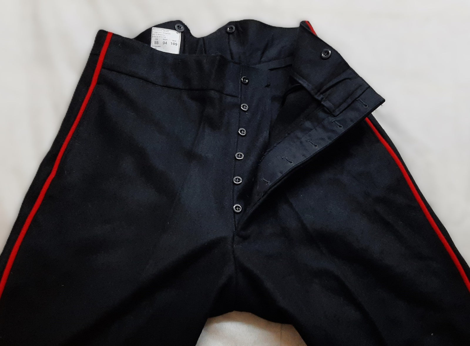 Genuine British Issued Footguards ETC Black Wool Dress Trousers W94cm