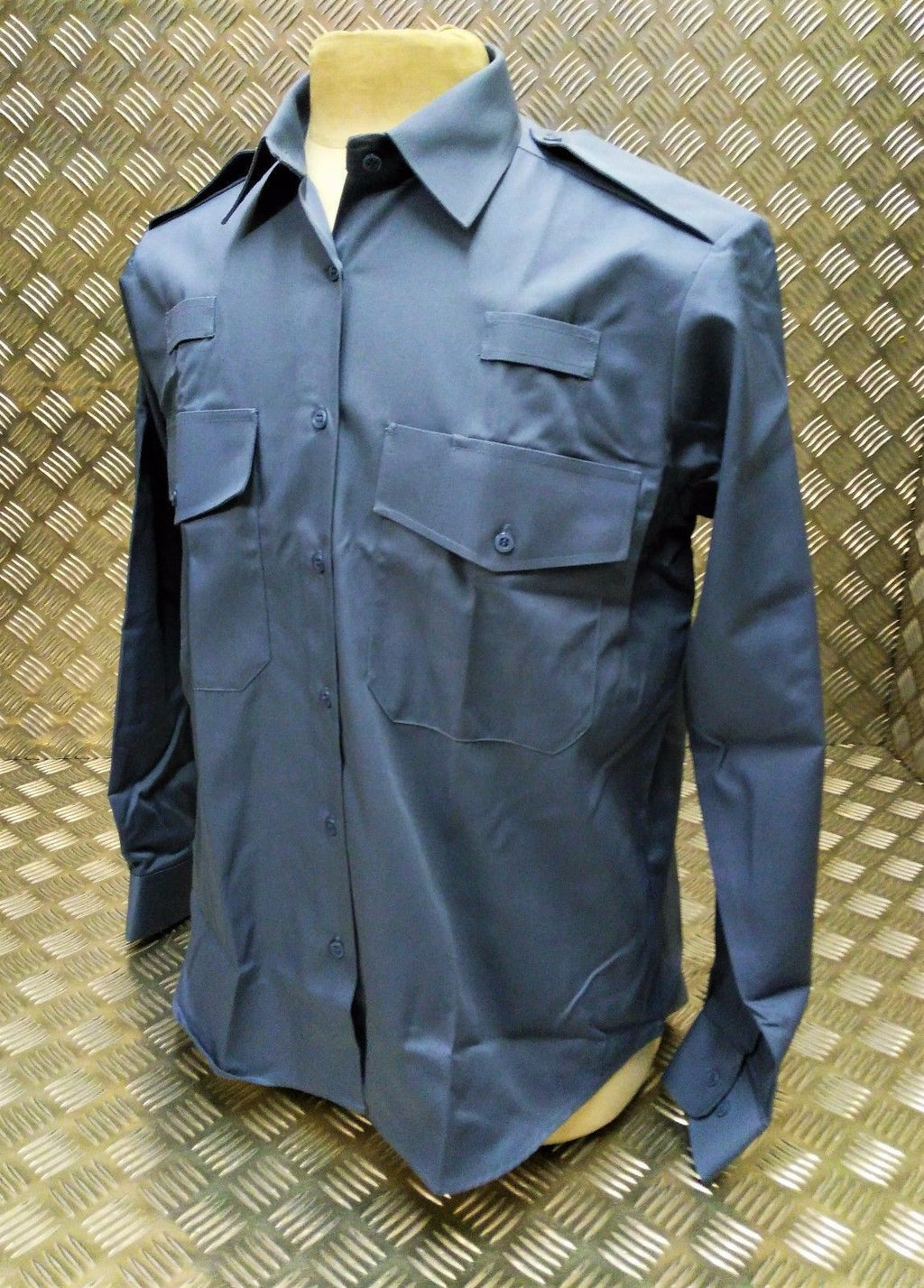 Genuine British Shirt Working Dress Blue/Grey Man's/Woman's Churchill - NEW