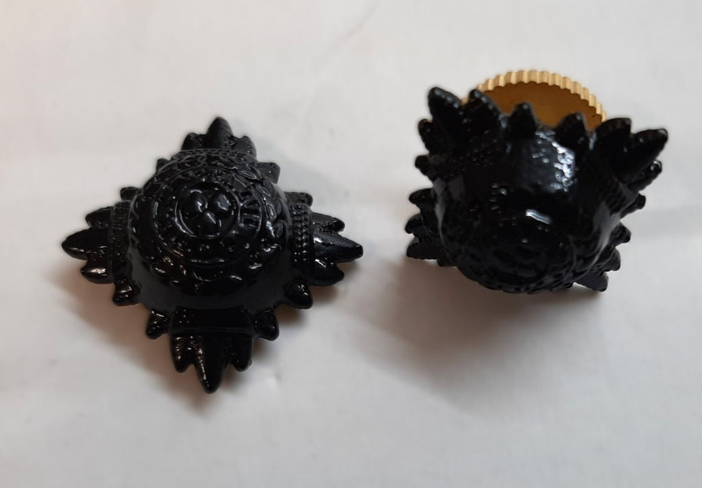 Rank Stars Pips British Army Black Subdued Officer Insignia Tria Juncta In Uno