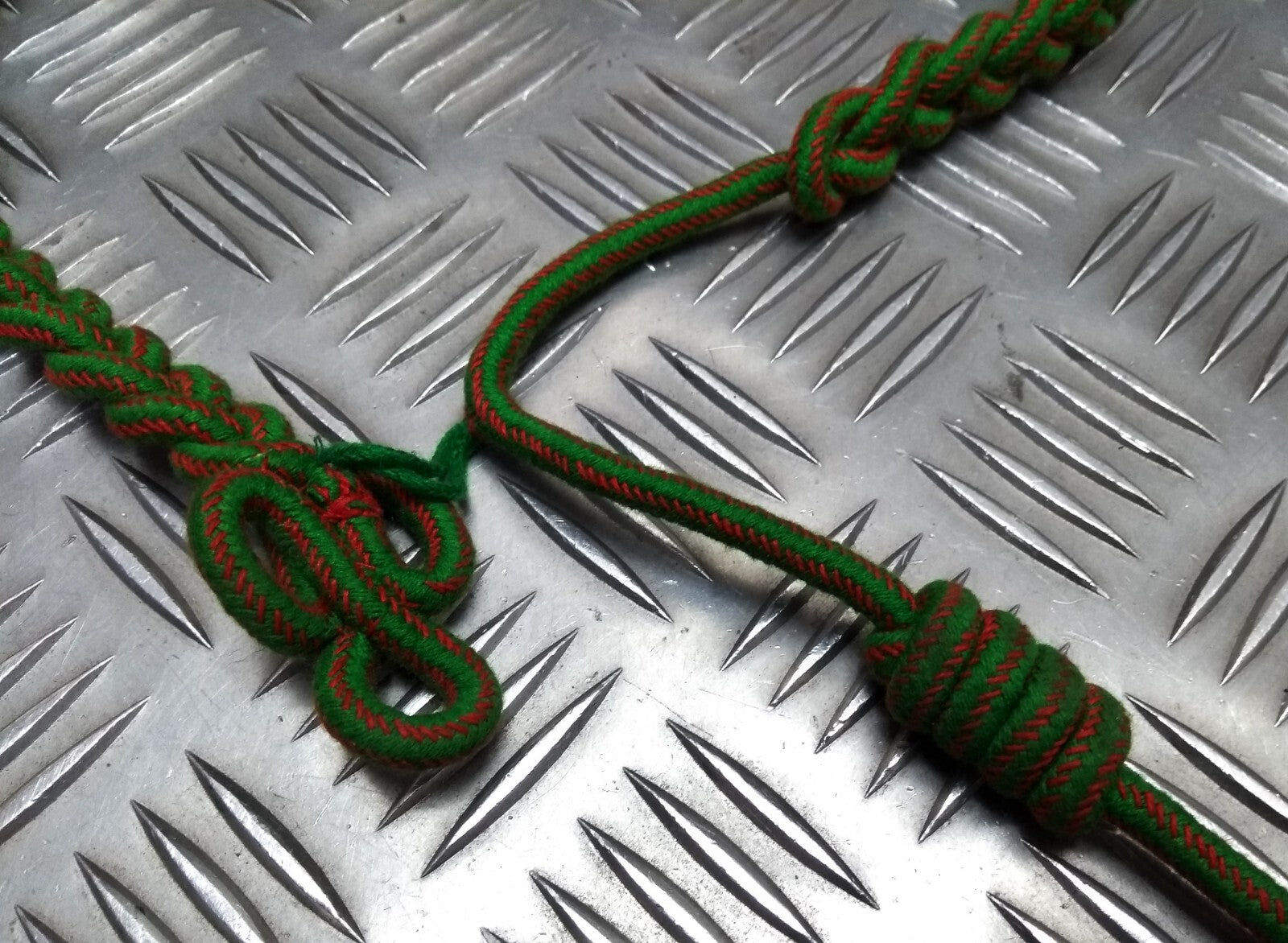 Vintage Aiguillette Officers Dress Cord For Ceremonial & Parade Gold Tip Ends