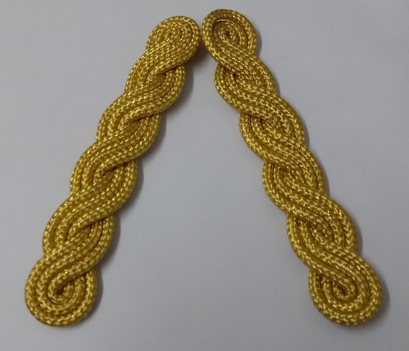 Gold Cords Shoulder British Made Army Issue no Rank Insignia Ceremonial