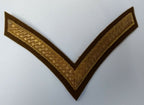 Genuine Vintage British Issue Gold Wire 1 Bar Chevron on Khaki