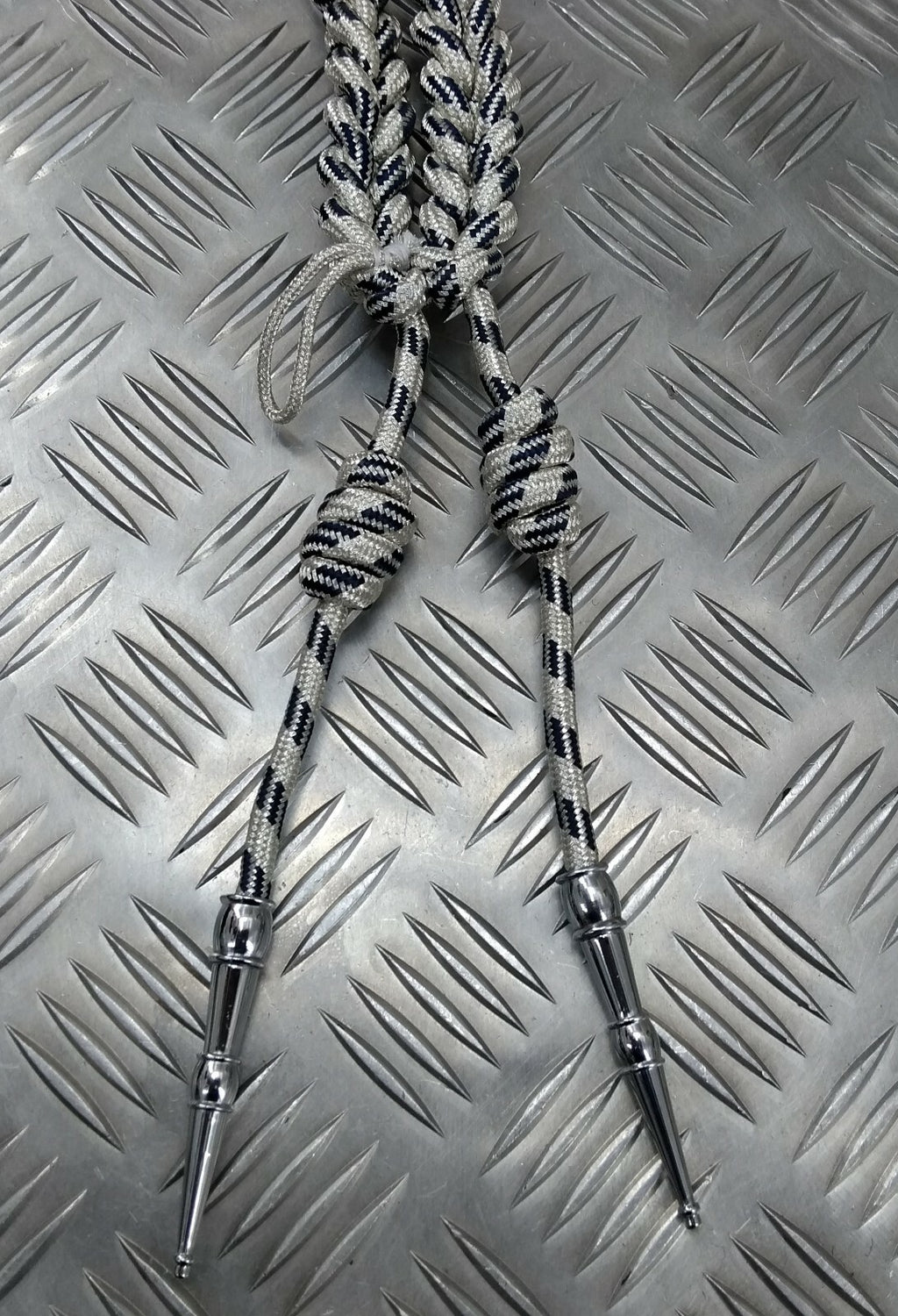 Senior Officer Silver & Blue Fleck Ceremonial Aiguillette