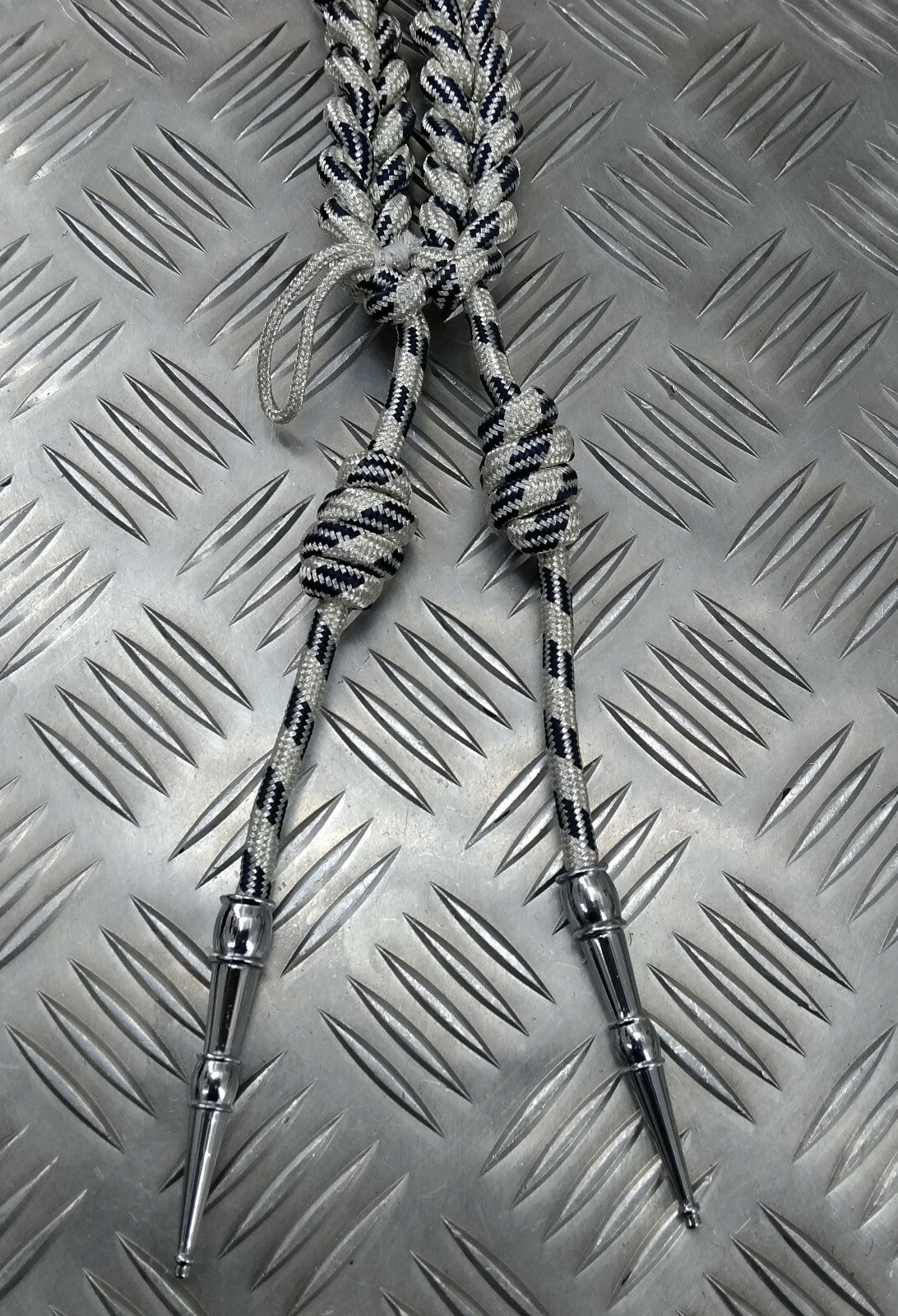 Senior Officer Silver & Blue Fleck Ceremonial Aiguillette