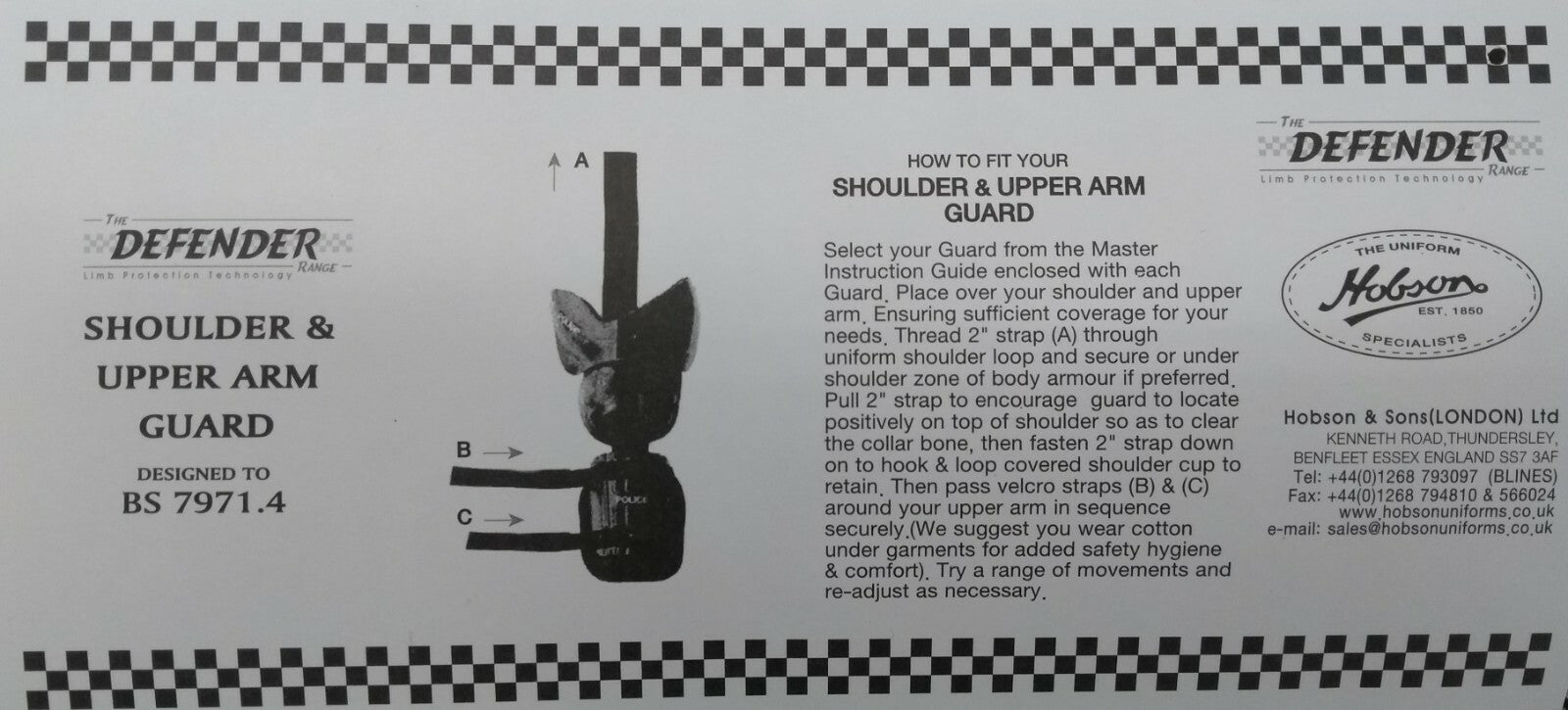 Riot Control UK Made STD Issue Forces Public Order Shoulder & Upper Arm Guards