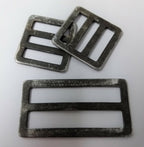 Webbing Belt Double Prong Buckle Slider & Buckles D Rings Vintage issue