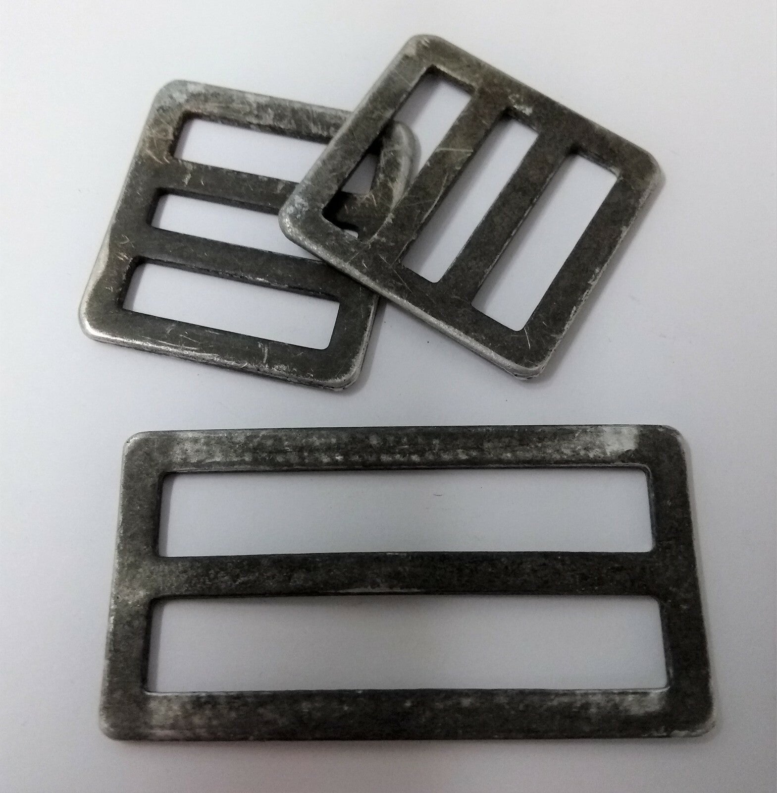 Webbing Belt Double Prong Buckle Slider & Buckles D Rings Vintage issue