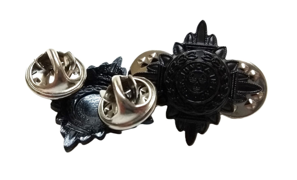 Rank Stars Pips British Forces Black Officer Insignia Tria Juncta In Uno 5/8"