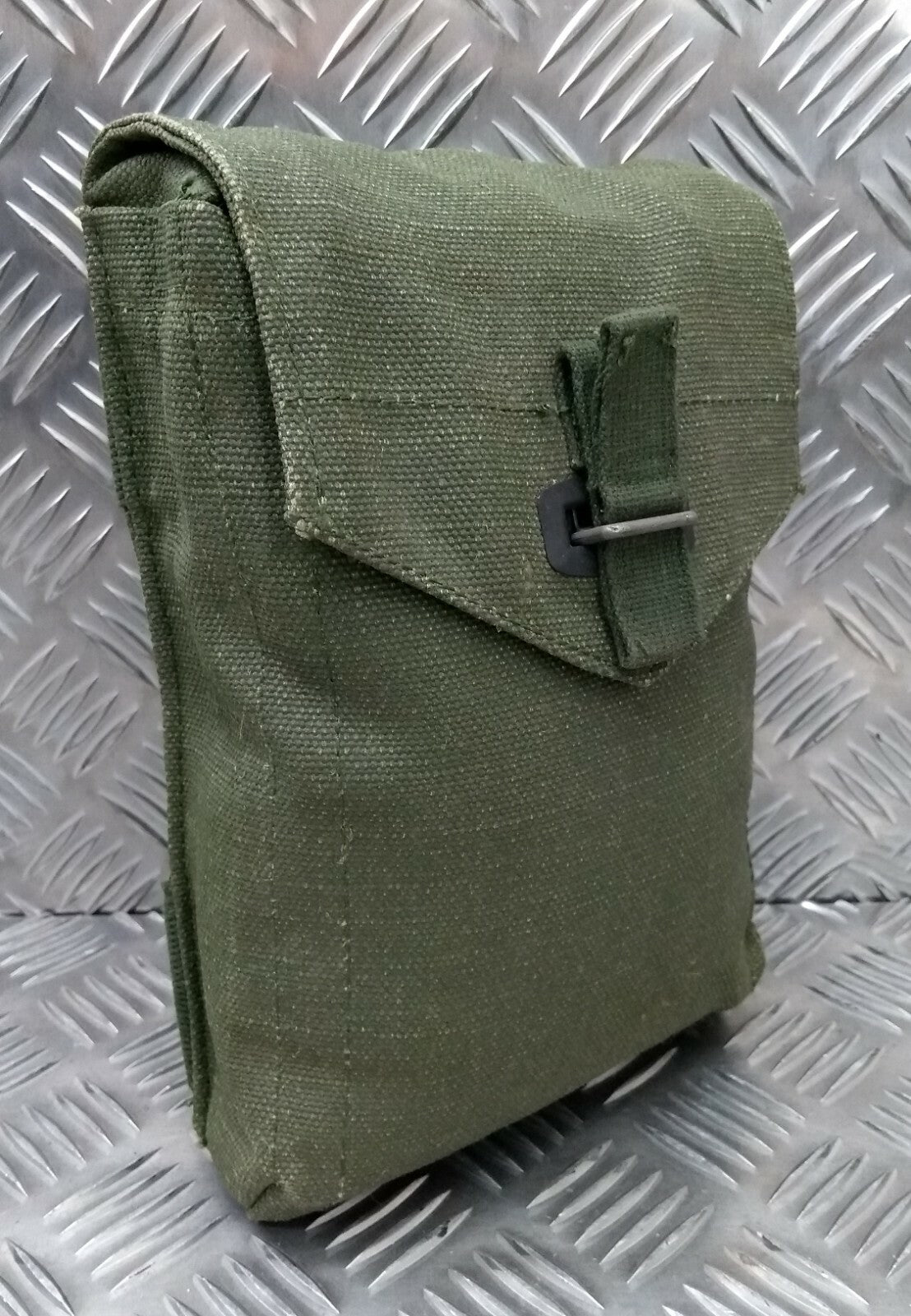 Vintage Army Green Heavy Duty Canvas Webbing Side Pouch Assorted - SWP1