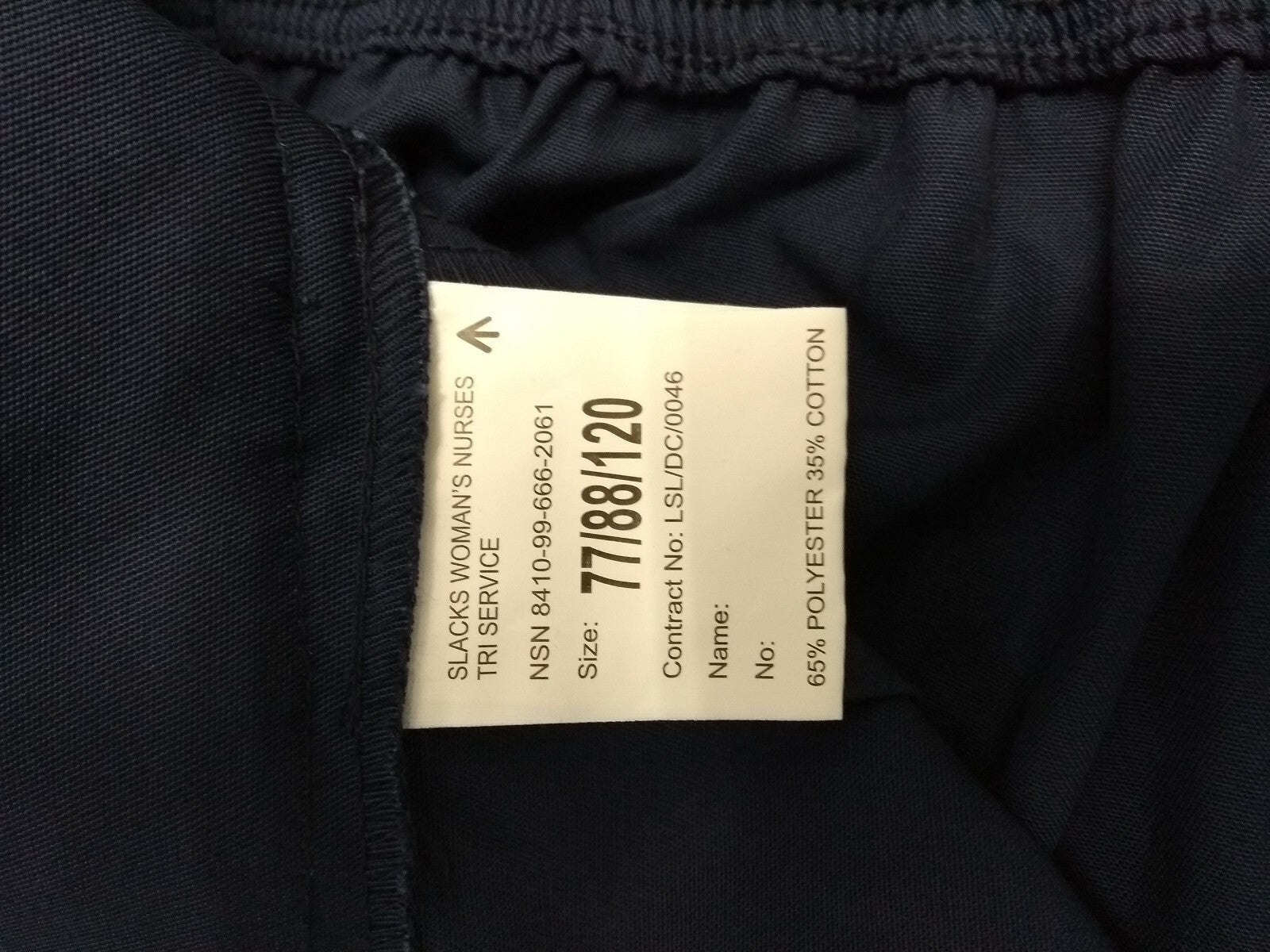 Woman's Nurses Slacks Royal Navy, Tri-Service Blue, Waist 88cm New