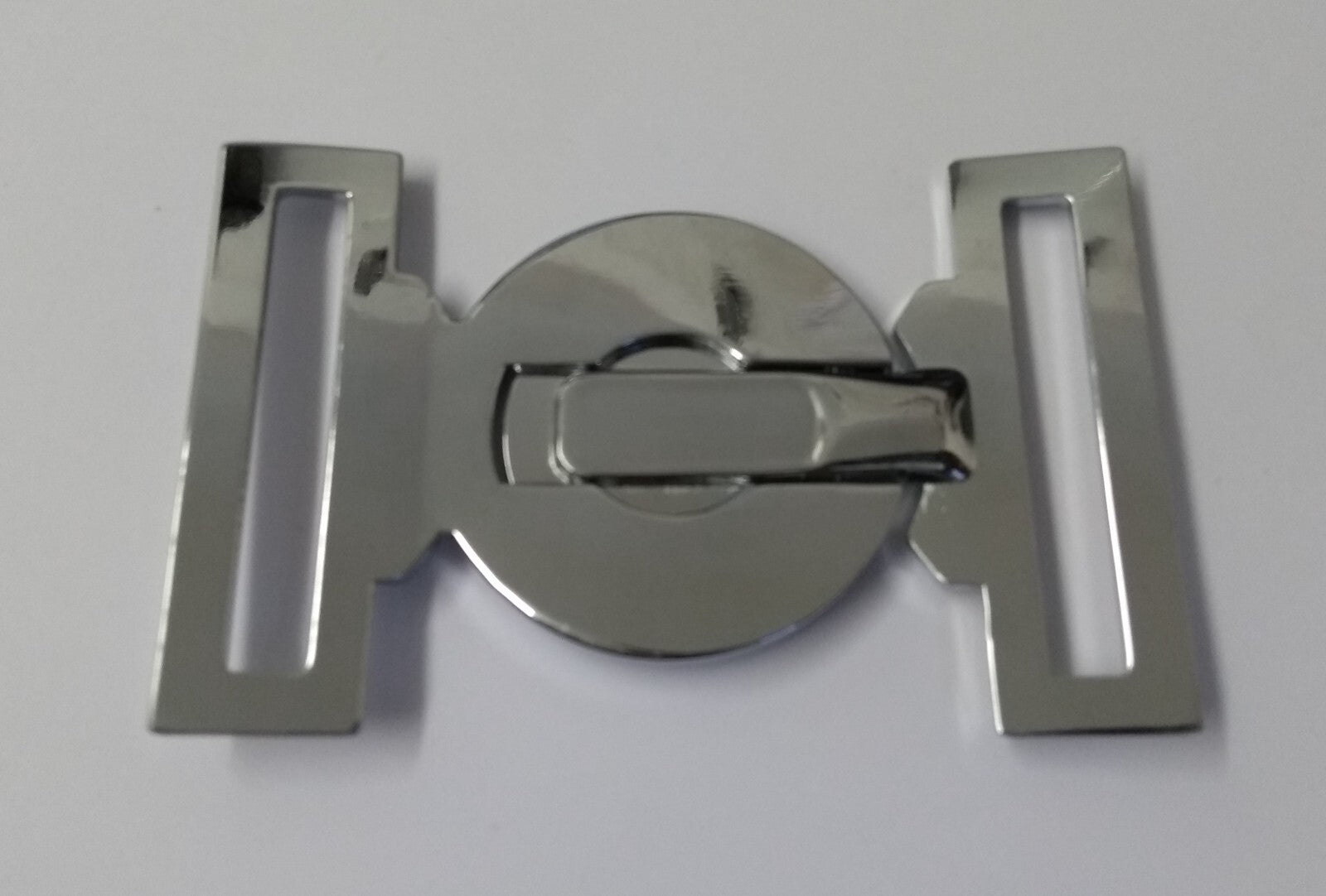 Abu Dhabi Buckle UAE Chrome Insignia Belt Locket Clasp Made in England 53mm