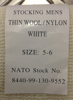 Genuine British Army Wool / Nylon - WHITE Long Thin Socks Stockings Lot - NEW