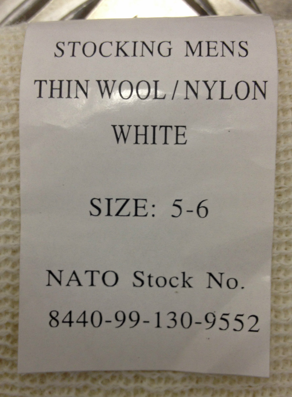 Genuine British Army Wool / Nylon - WHITE Long Thin Socks Stockings Lot - NEW