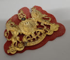 HCav Large Badge Coat of Arms / General Service with Scarlet Felt