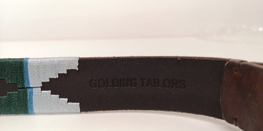 Royal Signals Leather Polo Belt with Brass Buckle Size 32"