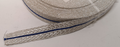 Silver Mylar Lace with Royal Blue Centre Stripe 19mm for Sword Slings
