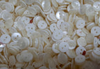 100 Vintage Buttons 2 Hole Shirt / Shank Anchors Pearlesque Cream 8.9mm NOS