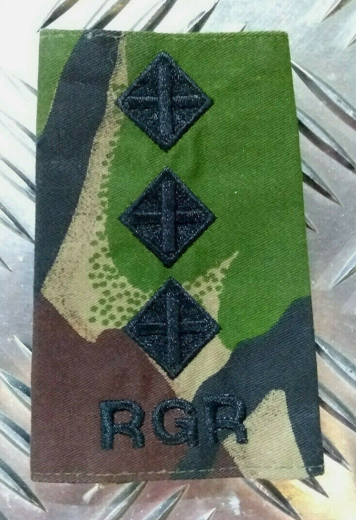 Woodland DPM Camo RGR Royal Gurkha Rifles Rank Slides Genuine British Army - NEW
